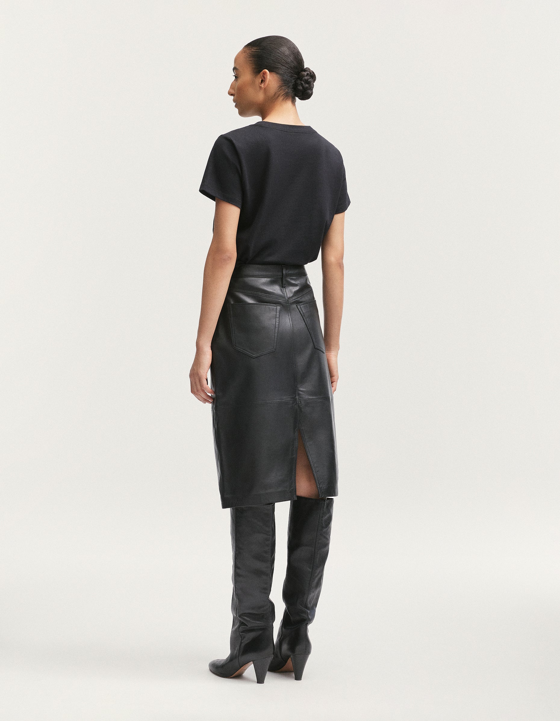 Mao Leather Skirt LEA Women's