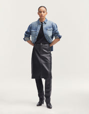 Mao Leather Skirt LEA Women's