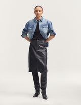 Mao Leather Skirt LEA Women's